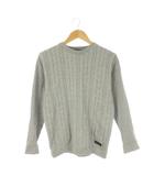 ブラックレーベルクレストブリッジ BLACK LABEL CRESTBRIDGE ニット セーター M グレー 長袖 ケーブル編み クルーネック 51P22-821-04 /CK3 ■ECD004