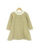 ビーミングバイビームス B:MING LIFE STORE by BEAMS ワンピース 子ども服(女の子用) 120 ベージュ チェック柄 レース襟 長袖 /CK16 ■ECA005