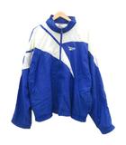 リーボック Reebok ブルゾンジャケット 上着 ミドル丈 XL 青 ブルー スタンドカラー 切替 /SM14 ■ECA005