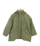 ローリーズファーム LOWRYS FARM 中綿ジャケット 子ども服(女の子用) 4(130-140cm) 緑 カーキ 無地 フード付き 長袖 /AO13 ■ECA005