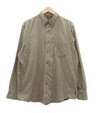 チャップス CHAPS カジュアルシャツ L ベージュ 黒 ブラック チェック柄 ボタンダウンカラー 長袖 /HO24 ■GY70