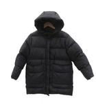 ザラ ZARA ダウンコート ロング丈 11-12 152cm 黒 ブラック フード付き /HO39 ■GY70