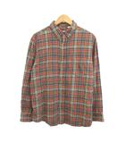 チャップス CHAPS シャツ L 赤 レッド 青 ブルー オフホワイト チェック柄 ボタンダウンカラー 長袖 /NP ■ECA005