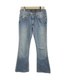 アールジーン Earl Jean デニム ジーンズ 23 ブルー 長ズボン フレアシルエット ウォッシュ加工 /NP ■ECC005