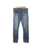 リーバイス Levi's 513 デニム ジーンズ W32 L32 青 ブルー 長ズボン ウォッシュ加工 ストレートシルエット /AH38 ■ECC005