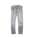 リーバイス Levi's 513 デニム ジーンズ W31 L32 青 ライトブルー 無地 ストレートレッグ ウォッシュ加工 /AH36 ■ECC005