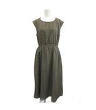 オリーブデオリーブ OLIVE des OLIVE ワンピース M 黒 ブラック 小花柄 ラウンドネック フレンチスリーブ /KK ■ECB005