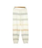 ジェラートピケ gelato pique 部屋着 ルームウェア パンツ ロング丈 ボーダー柄 ONE 白 ホワイト ミント /AH10 ■GY72
