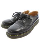 ドクターマーチン DR.MARTENS 3ホールシューズ 革靴 US7 黒 ブラック レースアップ イエローステッチ /TQ ■GY53