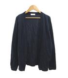 B&Y ユナイテッドアローズ BEAUTY&YOUTH ビューティー&ユース カーディガン M ネイビー 無地 長袖 ノーカラー /RY ■GY70