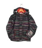 デサント DESCENTE スキーウェア スキージャケット ジップアップ ストライプ柄 横縞 フード 140 黒 ブラック 緑 グリーン ピンク 紫 パープル DJR-313JT ■ECD005