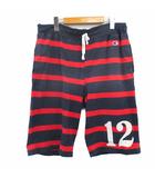 チャンピオン CHAMPION スウェット ハーフパンツ コットン ボーダー XL ネイビー 紺 /KT19 ■ECD005
