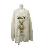 ジェラートピケオム GELATO PIQUE HOMME × シュタイフ Steiff ルームウェア パジャマ ジェラートJamesジャガードプルオーバー トップス 長袖 クマ ロゴ L 白 ホワイト /XZ ■ECD005