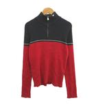 ポロジーンズ ラルフローレン POLO JEANS ハーフジップニット セーター M 黒 ブラック 赤 レッド リブ編み 長袖 /NP ■ECD005