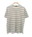 ポロ バイ ラルフローレン Polo by Ralph Lauren カットソー L マルチカラー 黄緑 ライトグリーン ボーダー柄 クルーネック 半袖 /HO14 ■ECD005