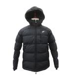 ナイキ NIKE ダウンジャケット 上着 ミドル丈 S 黒 フード付 無地 /SY46 ■ECD005