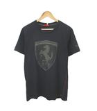 プーマ PUMA スクーデリアフェラーリ Scuderia Ferrari Tシャツ カットソー トップス L 黒 ブラック ロゴプリント 半袖 /YU ■ECA006