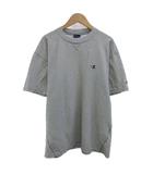 チャンピオン CHAMPION Tシャツ トップス グレー ロゴ刺繍 半袖 クルーネック /KK ■ECA006