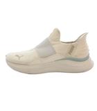 プーマ PUMA スニーカー シューズ 24.5cm アイボリー シルバーカラー ラメ スリッポン ロゴ ECE006 /TQ