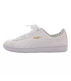 プーマ PUMA タグ付き スニーカー ローカット シューズ 24.5cm 白 ホワイト レースアップ パンチング ECE006 /TQ