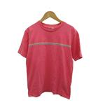 ザノースフェイス THE NORTH FACE TEK TEE Tシャツ カットソー 半袖 クルーネック レインボー ボーダー ロゴ M ピンク /XZ ■GY99