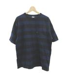 ショット SCHOTT Tシャツ XL 黒 ブラック 紺 ネイビー ボーダー柄 クルーネック 半袖 /KK ■GY99