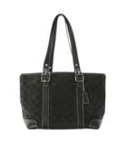 コーチ COACH ハンドバッグ トート キャンバス シグネチャー 黒 ブラック H055-6042 /AH15 ■ECC004