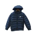 ナイキ NIKE 中綿ジャケット S 紺 ネイビー スタンドカラー フード付き 2way ミドル丈 /YS15 ■GY74 男の子