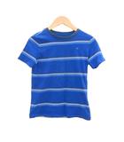 トミーヒルフィガー TOMMY HILFIGER Tシャツ カットソー 半袖 M 8-10 ブルー ボーダー柄 ラウンドネック /SY24 ■ECA006 男の子
