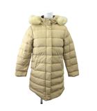 グリーンレーベルリラクシング ユナイテッドアローズ green label relaxing 子ども服 中綿ジャケット 上着 145 ベージュ フード付き 長袖 無地 /RN ■GY70