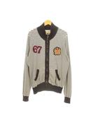ポロジーンズ ラルフローレン POLO JEANS ニットジャケット XL 白 ホワイト 黒 ブラック ボーダー柄 スタンドカラー 長袖 /KK ■GY61