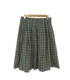 バーバリーズ Burberrys スカート 女の子用 160A 緑 グリーン チェック柄 フレア /AO7 ■ECC006