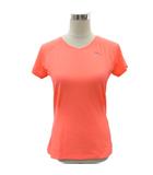 プーマ PUMA スポーツウエア Tシャツ カットソー M ネオンピンク Vネック 半袖 ロゴプリント /HO8 ■ECB006