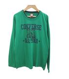 コンバース CONVERSE Tシャツ カットソー L 緑 グリーン ロゴプリント 長袖 /SM20 ■ECB006
