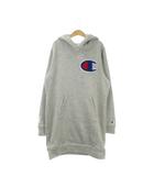 チャンピオン CHAMPION ワンピース パーカー プルオーバー 裏起毛 ロゴ 子ども服 160 グレー /AH1 ■GY70