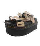 ドクターマーチン DR.MARTENS サンダル ベルクロ ロゴ 厚底 7 黒 ブラック /FF ■GY53