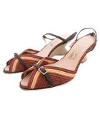 サルヴァトーレフェラガモ Salvatore Ferragamo サンダル ウェッジソール ストラップ 8 赤 レッド /FF ■GY53