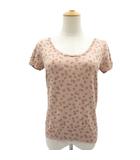 プロポーション ボディドレッシング PROPORTION BODY DRESSING ニット カットソー 3 ピンク 茶色 ブラウン ヒョウ柄 レオパード柄 ラウンドネック 半袖 /HO69 ■ECA007