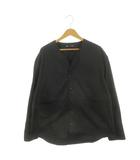 ザラ ZARA ジャケット ノーカラー ポケット付き S 黒 ブラック /AH4 ■GY70