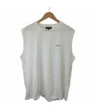 ビームスハート BEAMS HEART Tシャツ L 白 ホワイト 無地 ノースリーブ ラウンドネック /RN ■ECA007