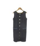 トッカ TOCCA ワンピース 子ども服(女の子用) 160 紺 ネイビー ノースリーブ ボタンアップ ポケット付き /AO14 ■ECA007