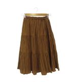 ザラ ZARA ティアードスカート ギャザー 子ども服(女の子用) 13-14 164cm 茶 ブラウン ウエストゴム /AH10 ■ECA007