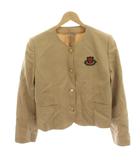 バーバリーズ Burberrys 子供服 ノーカラージャケット ヴィンテージ ウール 薄手 160A ベージュ BJ503-012 /HN ■GY53
