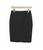 エスカーダ ESCADA タイトスカート 絹 シルク 34 黒 ブラック ひざ丈 /NP ■GY70