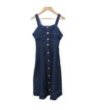 ポンポネット pomponette ジャンパースカート デニムワンピース ミモレ丈 M 150㎝ 紺 /SY13 ■GY70 女の子
