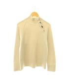 グッチ GUCCI リブニット セーター 長袖 ハイネック ウール S ライトベージュ /DO ■GY75