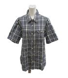 エディーバウアー EDDIE BAUER シャツ M グレー チェック柄 半袖 /RN ■ECE008
