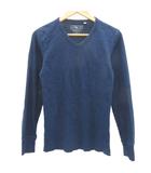 アヴィレックス AVIREX カットソー Tシャツ S 紺 ネイビー Vネック ワッフル 長袖 /HO56 ■ECD008