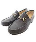 グッチ GUCCI ホースビットローファー シューズ 黒革 ゴールド金具 36.5 レザー 黒 ブラック 100 0255/1 /TQ ■GY50