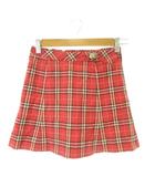 バーバリー ロンドン BURBERRY LONDON スカート 子ども服(女の子用) 130A 赤 レッド チェック柄 切替 BX495-710 /MN31 ■GY50